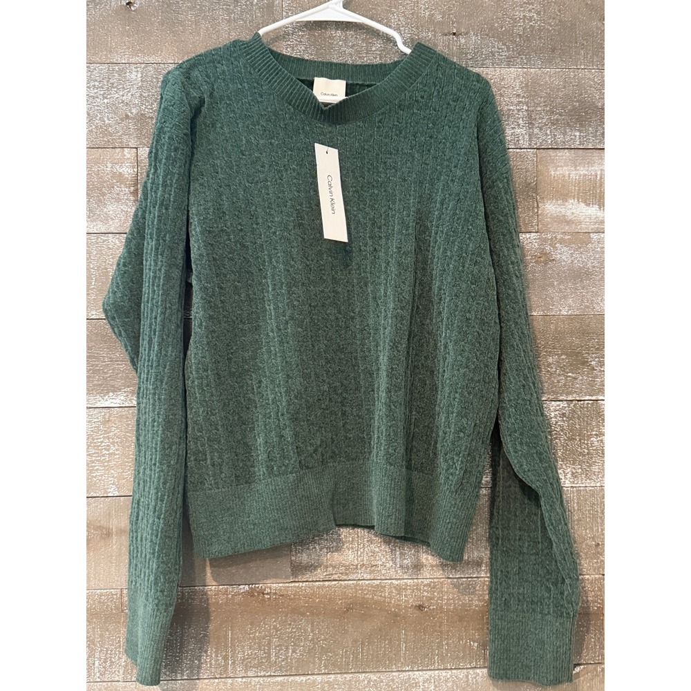 Calvin Klein Sweater Women L Sycamore Green